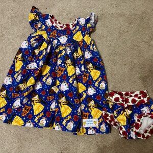 Disney Beauty and the Beast Princess Top/Dress Set by SewCuteByShe&Me